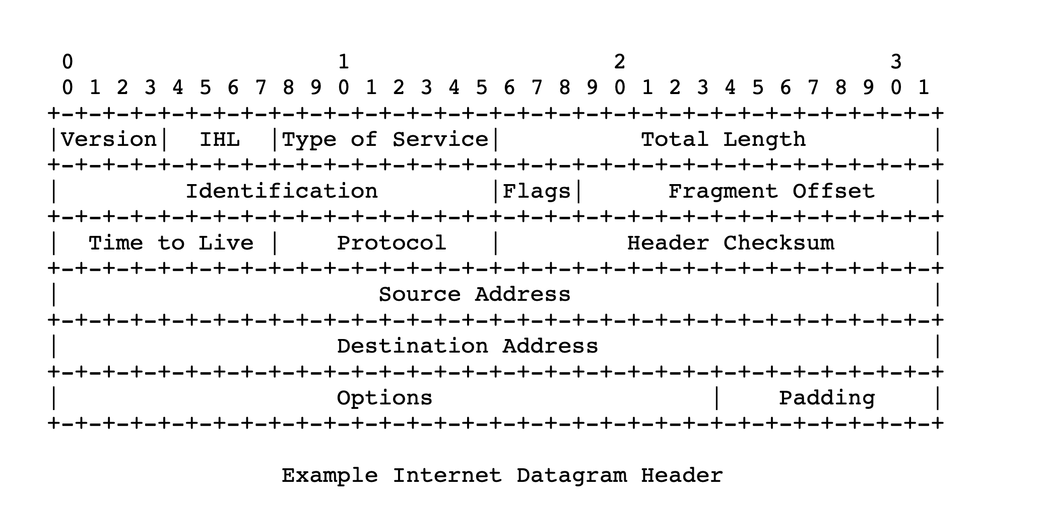 IP Datagram header